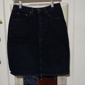 Classic Dark Denim Skirt